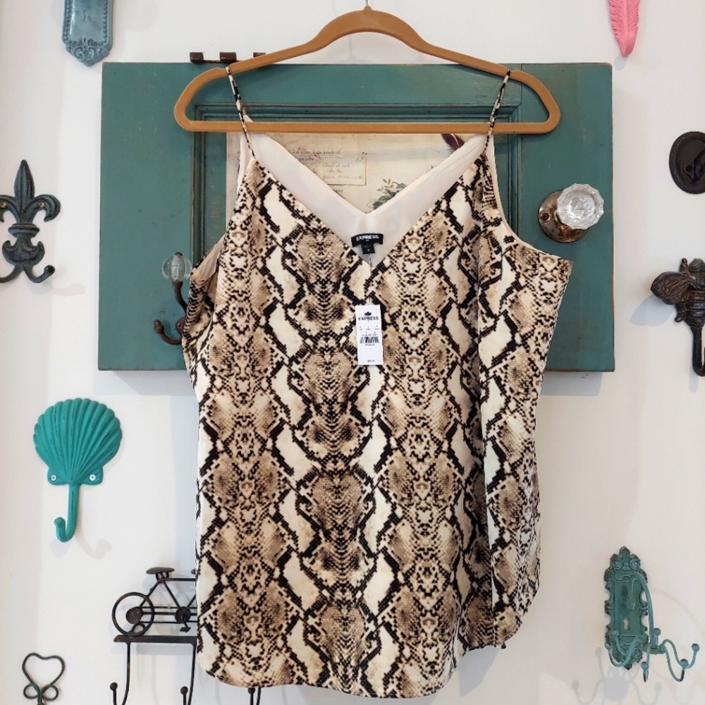 NWT EXPRESS Snakeskin Print Top
